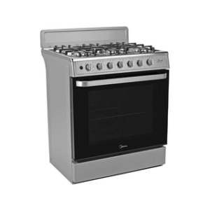 Cocina Gas 30" 6Q Hierro Midea MGS30FS1BEABG Silver