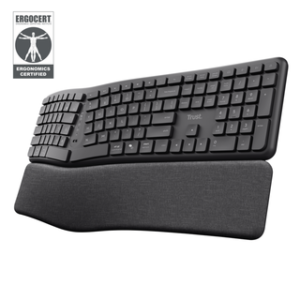 Teclado Trust Keyra Ergonómico Multidispositivo