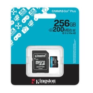 Kingston tarjeta de memoria flash micro SD canvas GO plus Gen 4 200MB/s A2 U3 V30 tarjeta con adaptador - SDCG4/256GB