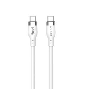 Cable USB-C 240W Targus Hyper Silicona HJ4001WHGL